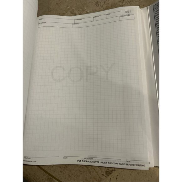 BARBAKAM Lab Notebok 100 Carbonless Pages Spiral Bound(Copy Pg Perforated) - Picture 5 of 5